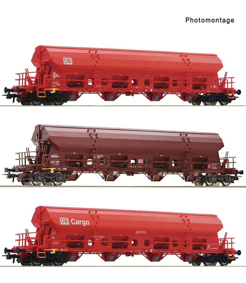 Roco 6600153 Schwenkdachwagen-Set DB AG DC