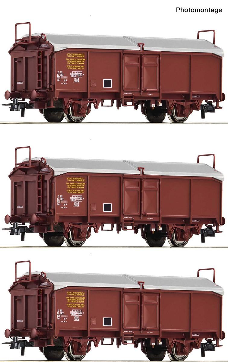 Roco 6600173 Schiebedachwagen-Set SNCF DC