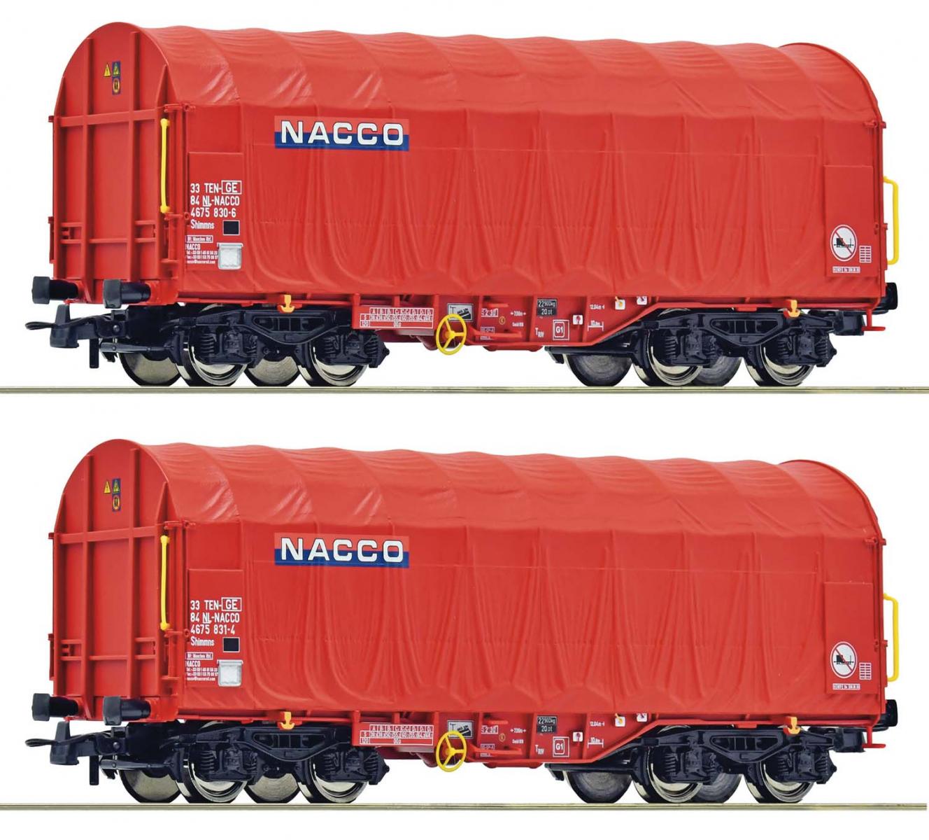 Roco 6600226 2er Set Schiebeplanenwagen Nacco