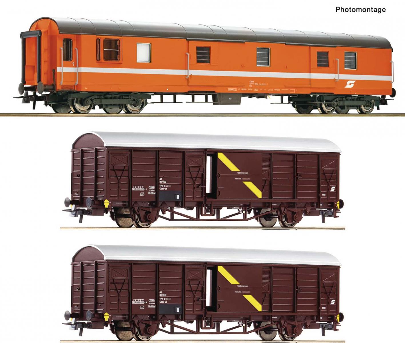 Roco 6600294 3er Set Postwagen ÖBB