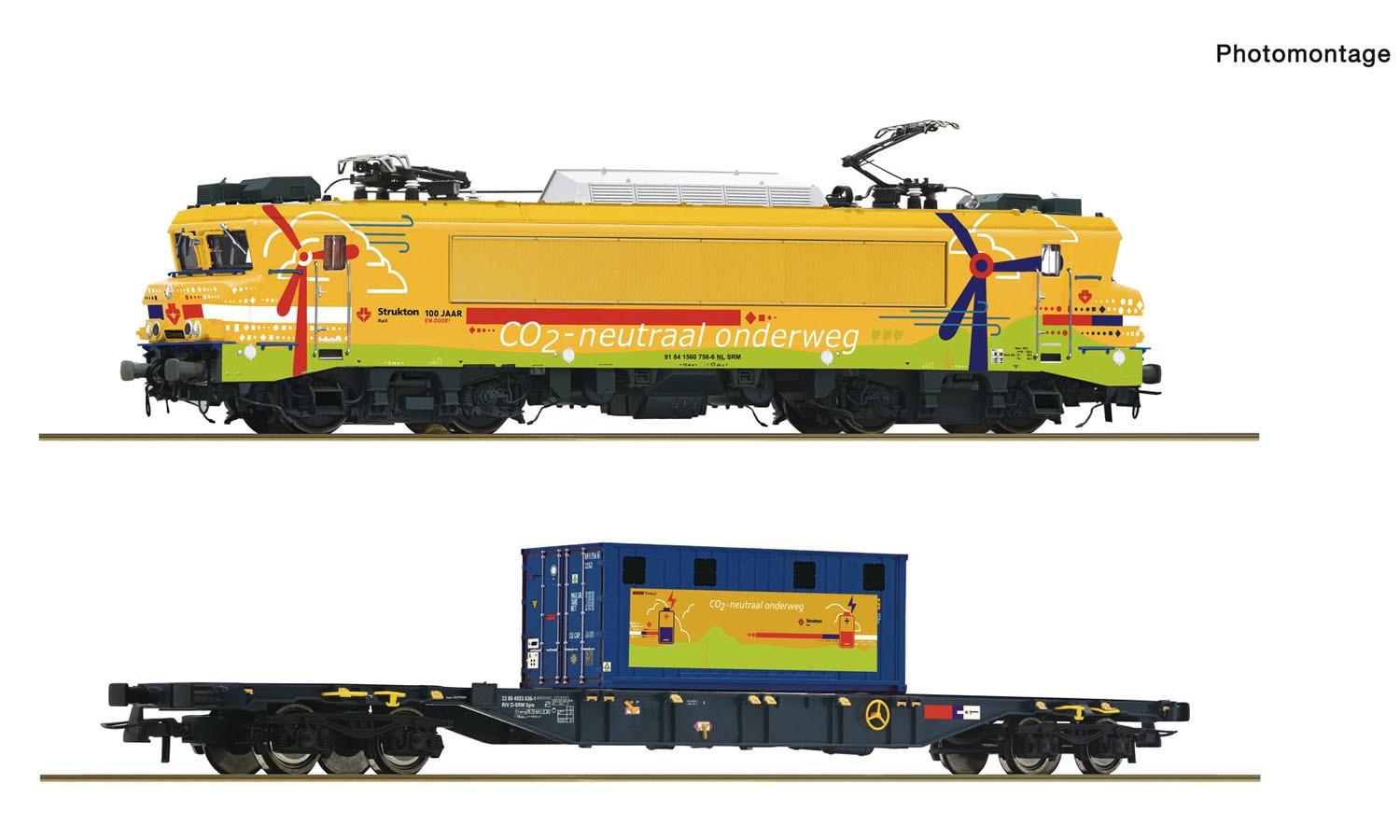 Roco 7520117 E-Lok 1756 mit Containerw. AC Sound