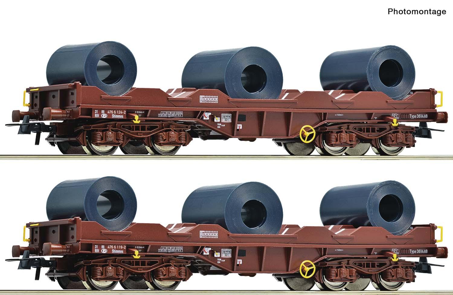Roco 76338 Coiltransportwagen-Set SNCB DC
