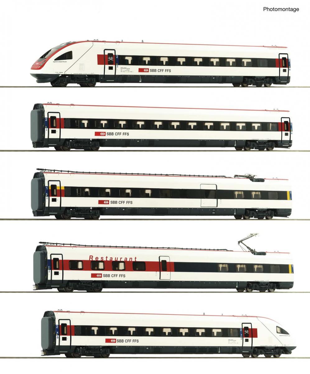 Roco 7720036 5er Set Triebzug ICN SBB/In.-Bel. (~AC/Sound)