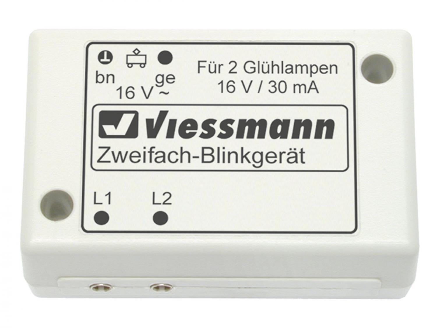 Viessmann 5037 N Zweifach-Blinkgeraet, blau