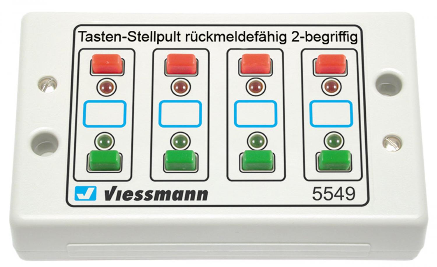 Viessmann 5549 Uni.Tasten-Stellpult,rückm.