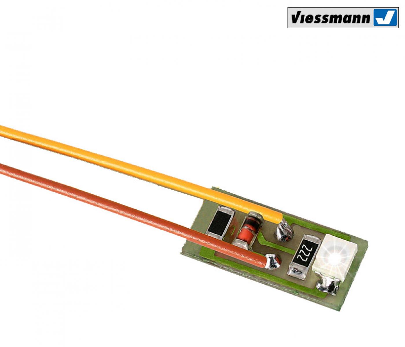 Viessmann 6008 Hausbel. mit 1 LED, weiß 10x
