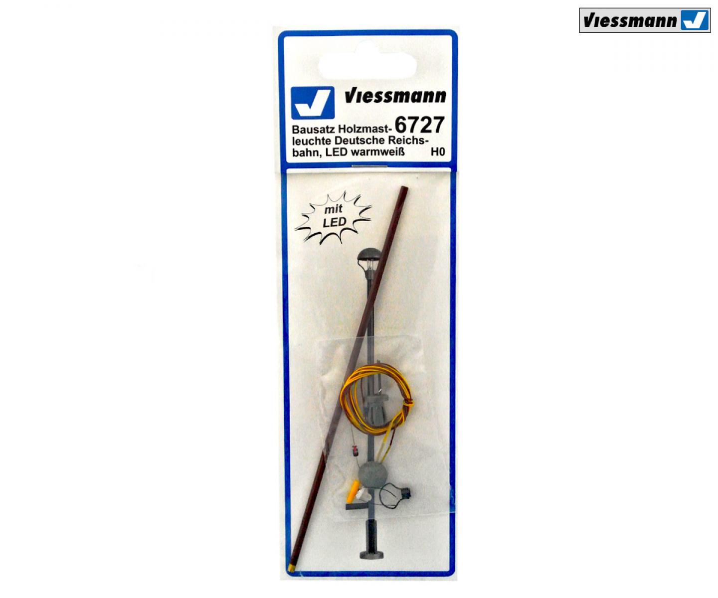 Viessmann 6727 H0 Bausatz Holzmastleuchte DR