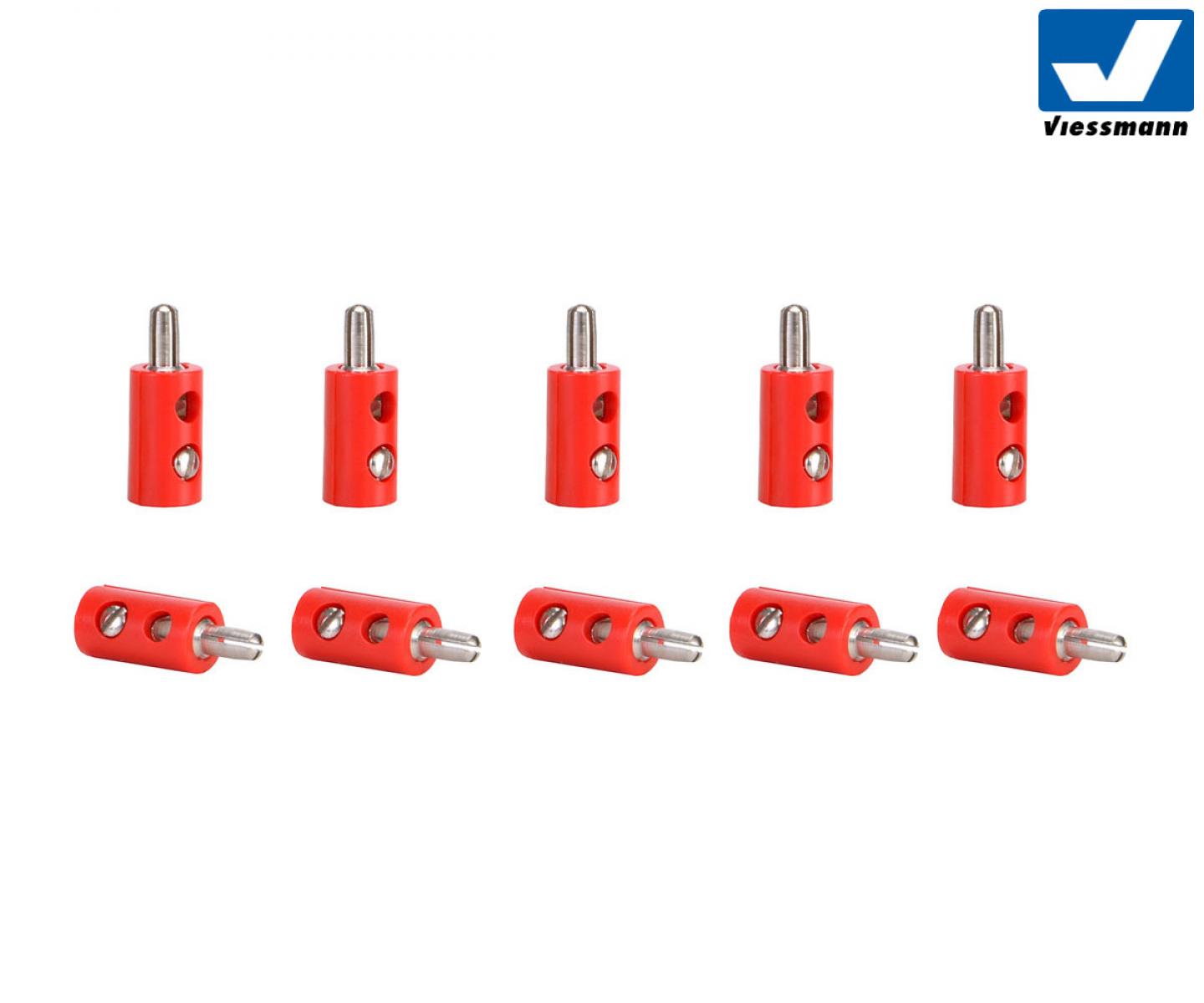 Viessmann 6871 Querlochstecker rot, 10x