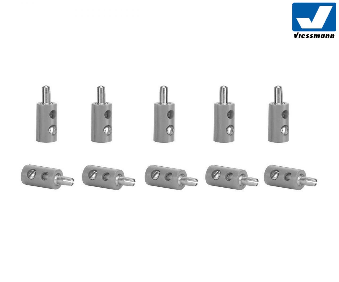 Viessmann 6876 Querlochstecker grau, 10x