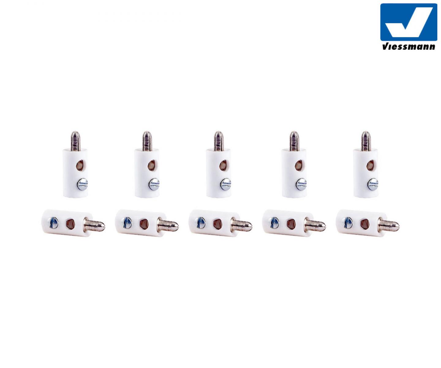 Viessmann 6878 Querlochstecker weiß, 10x