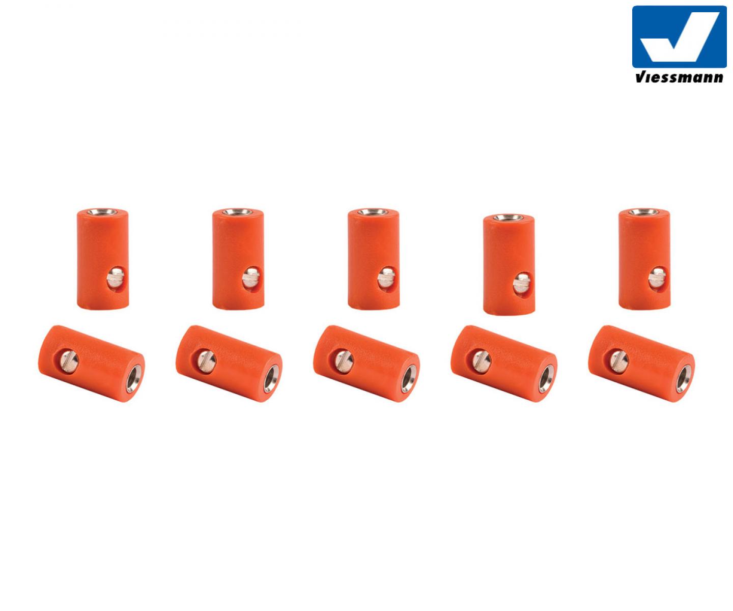 Viessmann 6884 Muffen orange, 10 Stueck