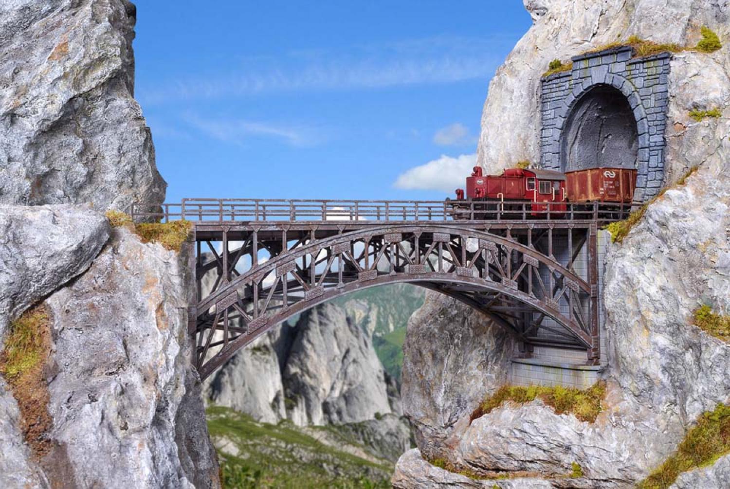 Vollmer 42548 H0 Stahlbogenbrücke Schlossbach