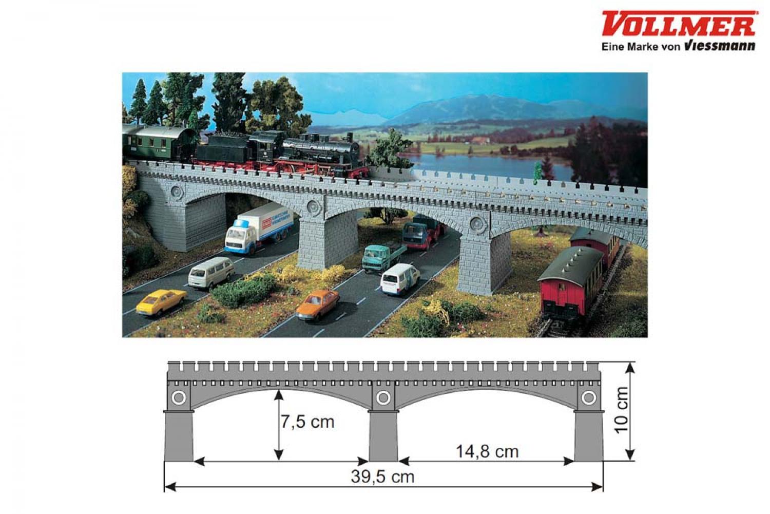 Vollmer 42551 H0 Steinbogenbrücke