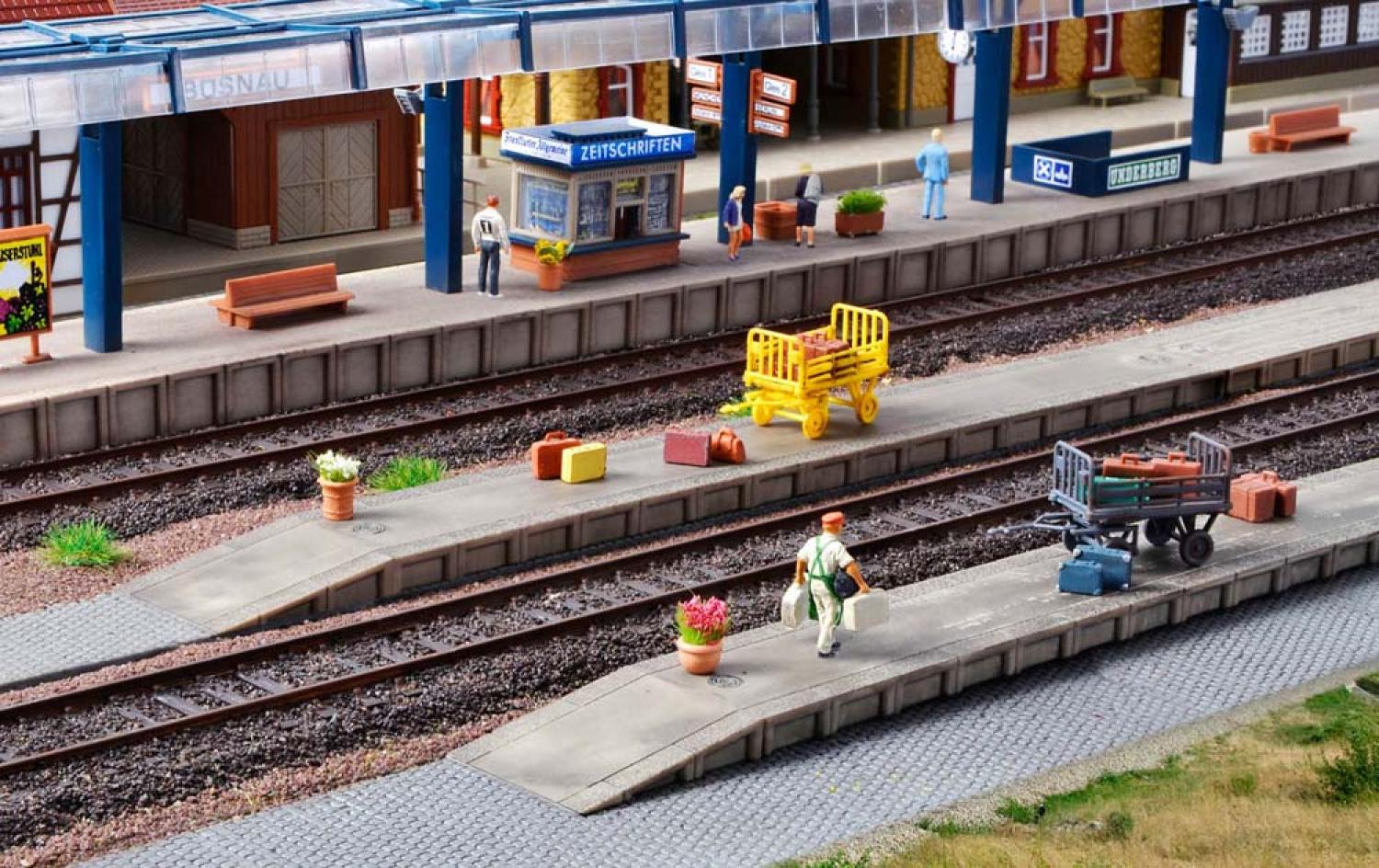 Vollmer 43558 H0 Gepäckbahnsteig, 6-teilig
