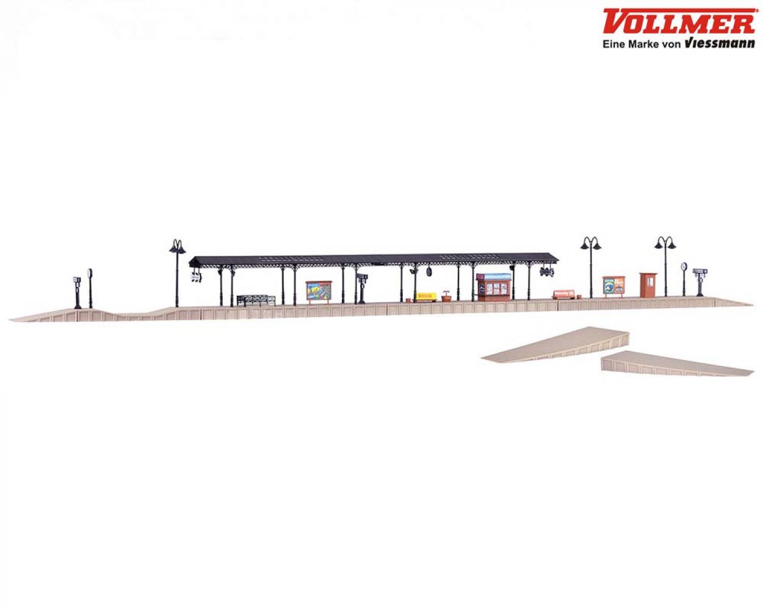 Vollmer 43559 H0 Bahnsteig Baden-Baden, 6-tlg.