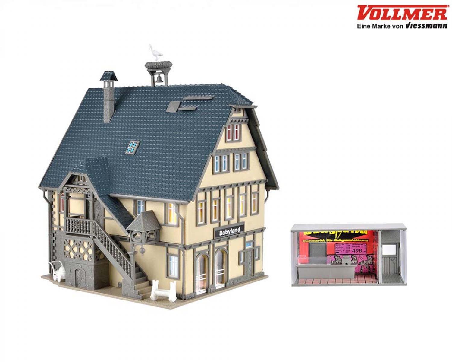 Vollmer 43661 H0 Boutique Babyland mit Beleuchtung