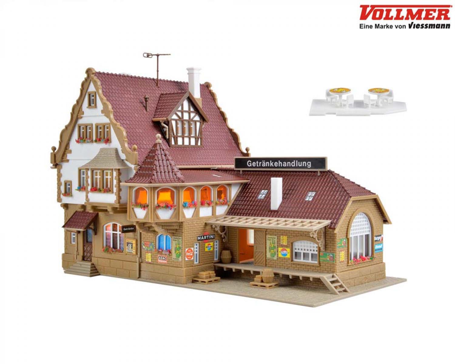Vollmer 43697 H0 Getränkehandlung (LED)