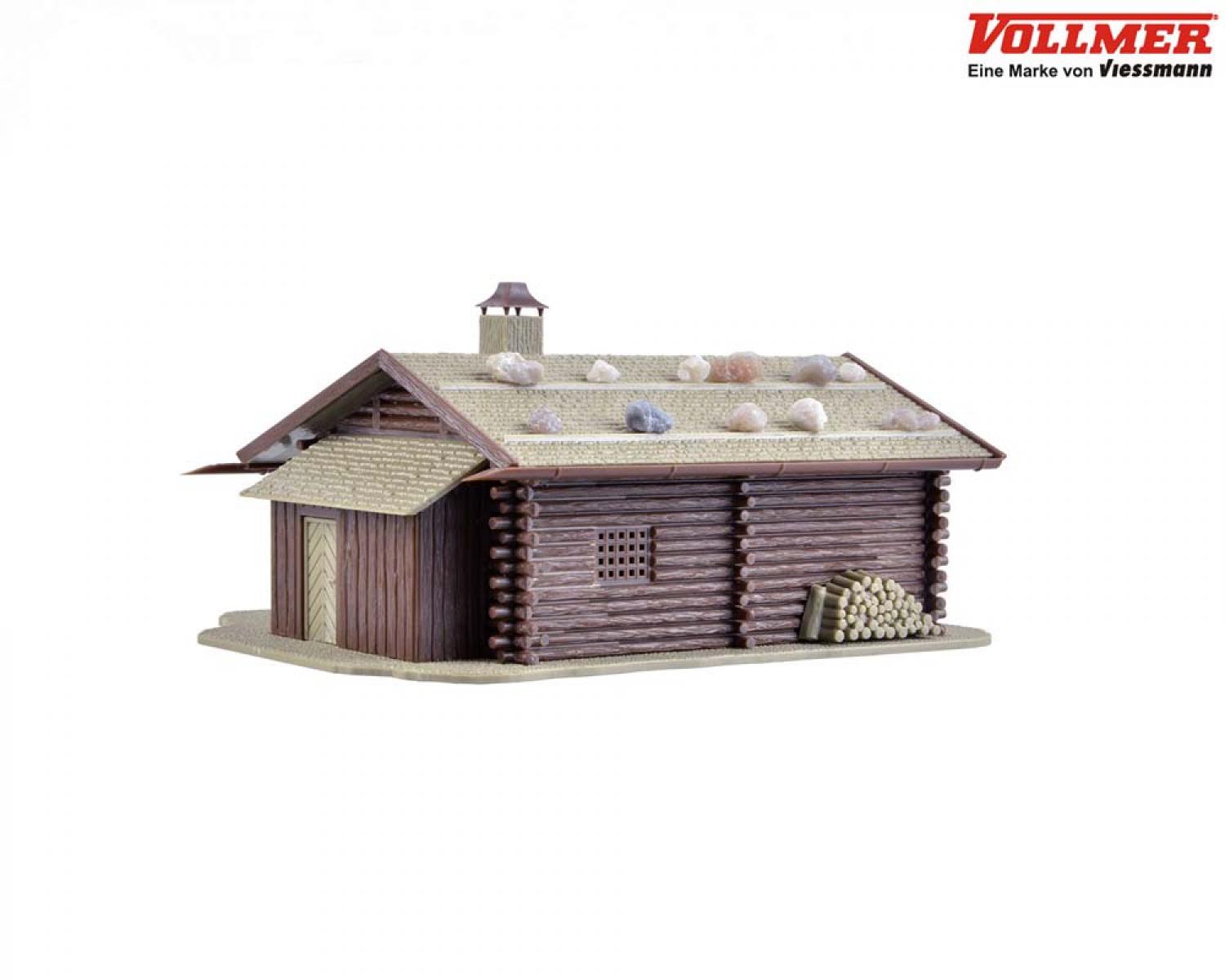 Vollmer 43708 H0 Jagdhütte mit Brunnen+Klo