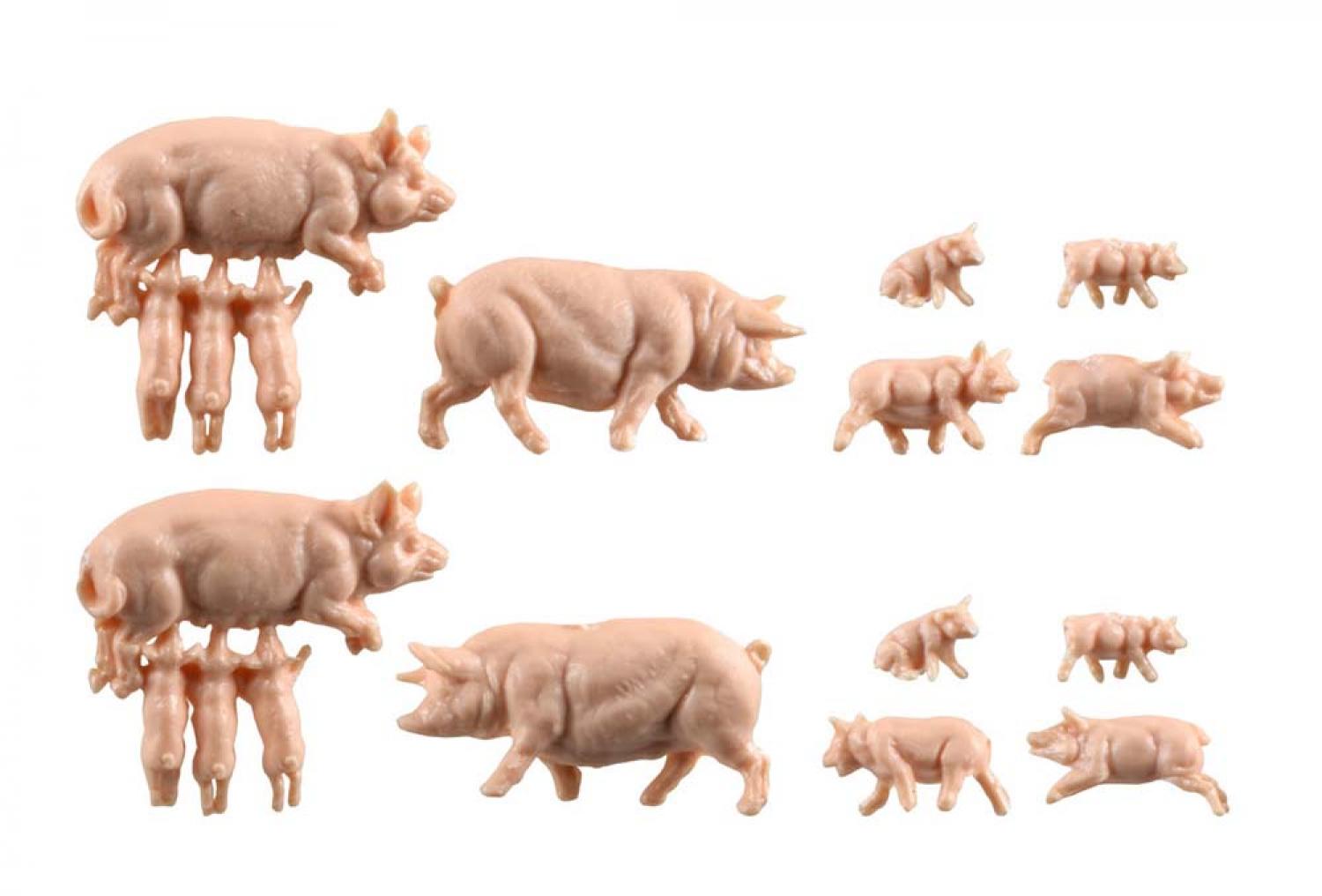 Vollmer 43740 H0 Schweinestall mit Schweine