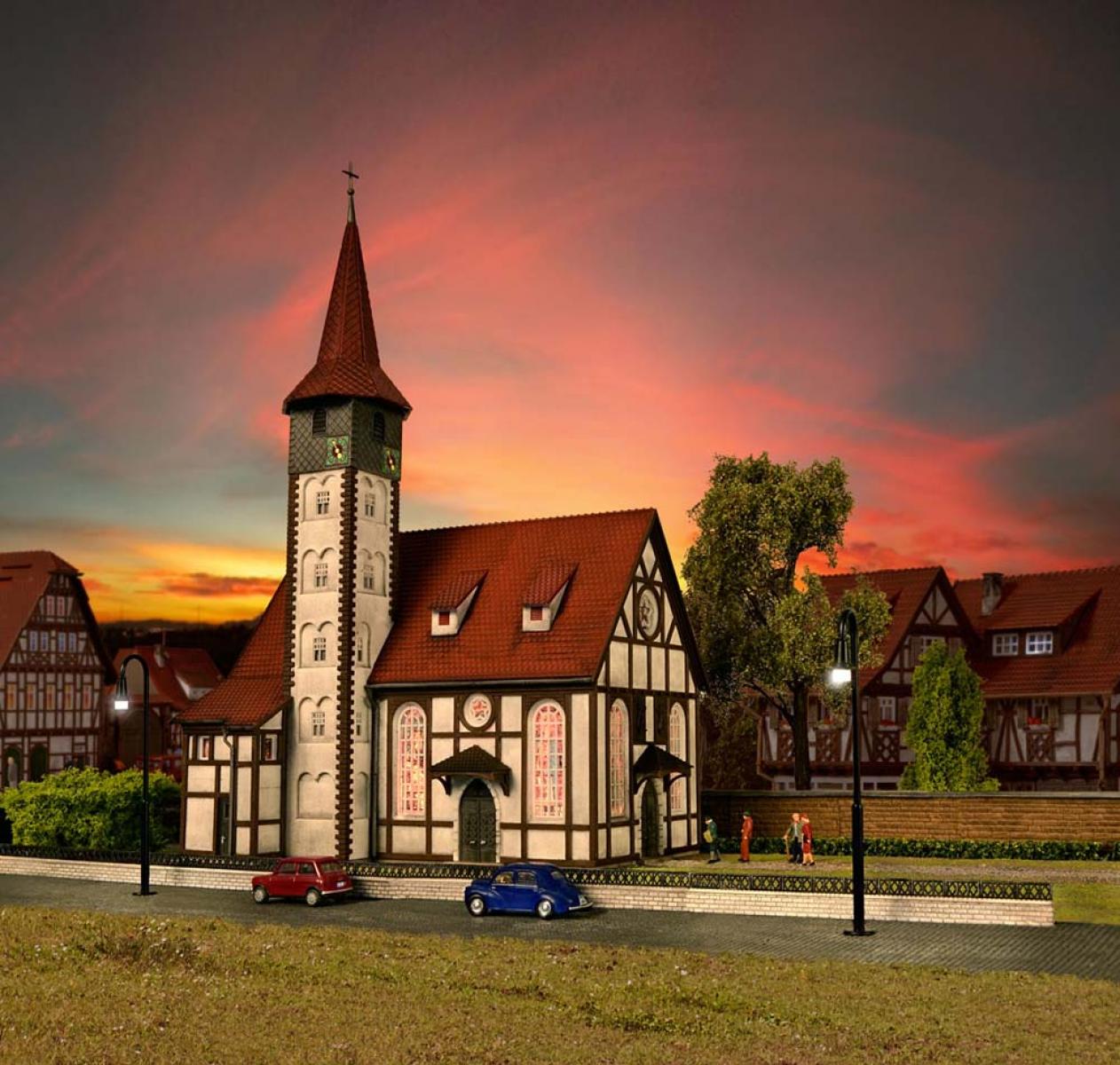 Vollmer 43768 H0 Fachwerkkirche Altbach