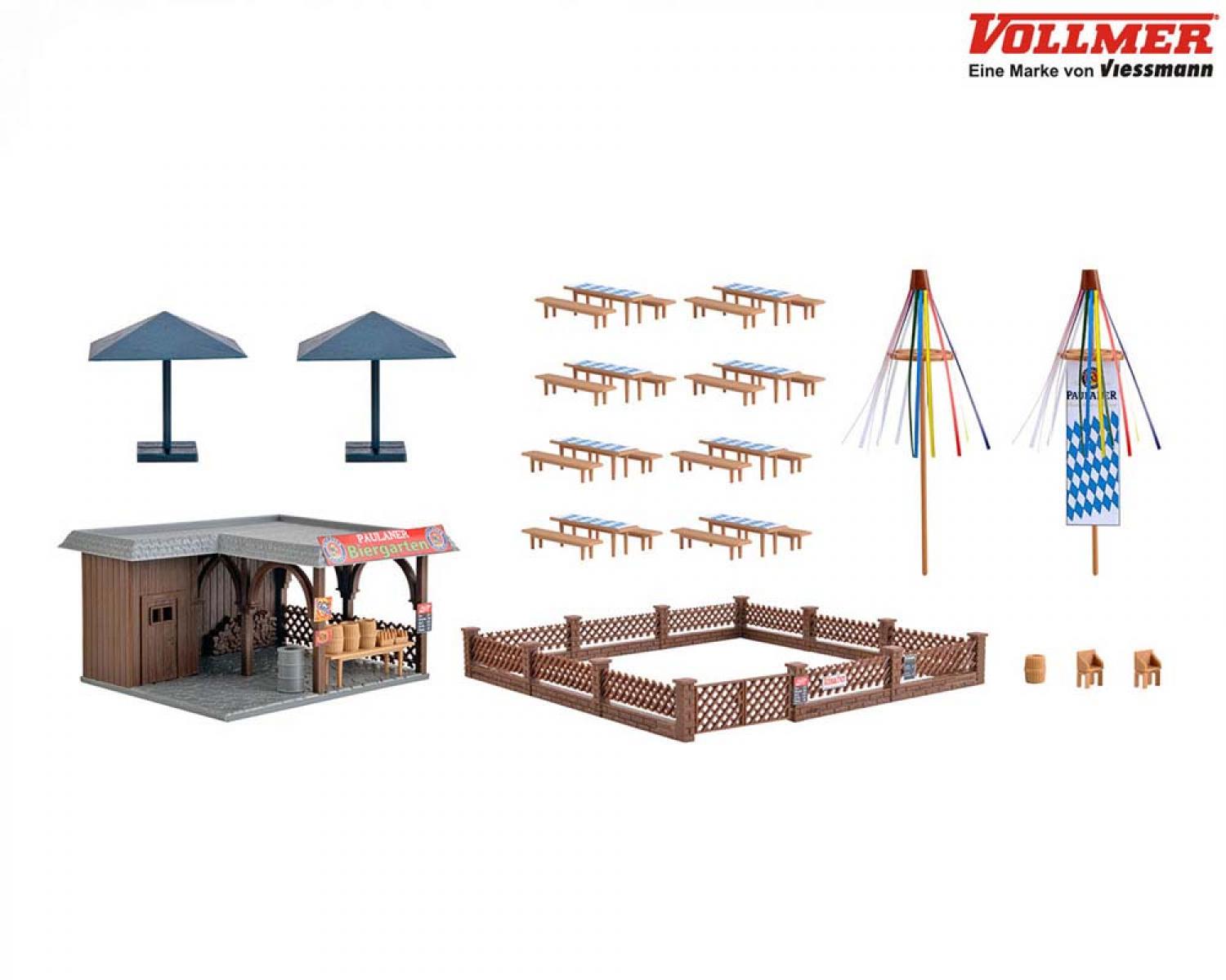 Vollmer 43784 H0 Biergarten mit Zubehör