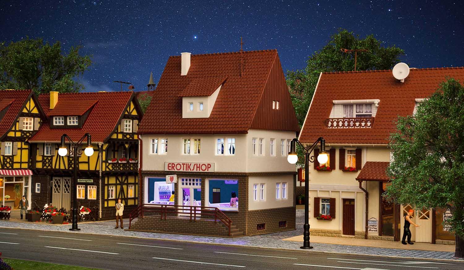 Vollmer 43870 H0 Erotikshop m. Einr. (LED)
