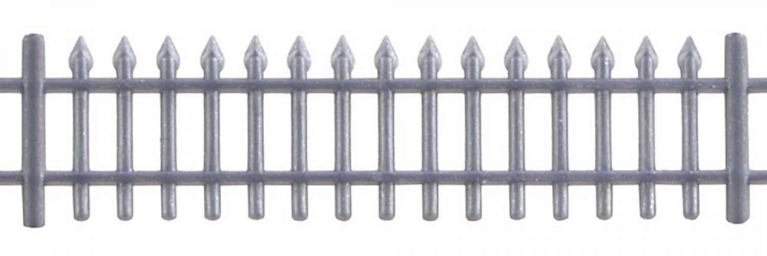 Vollmer 45008 H0 Eisenzaun alufarben, 190 cm