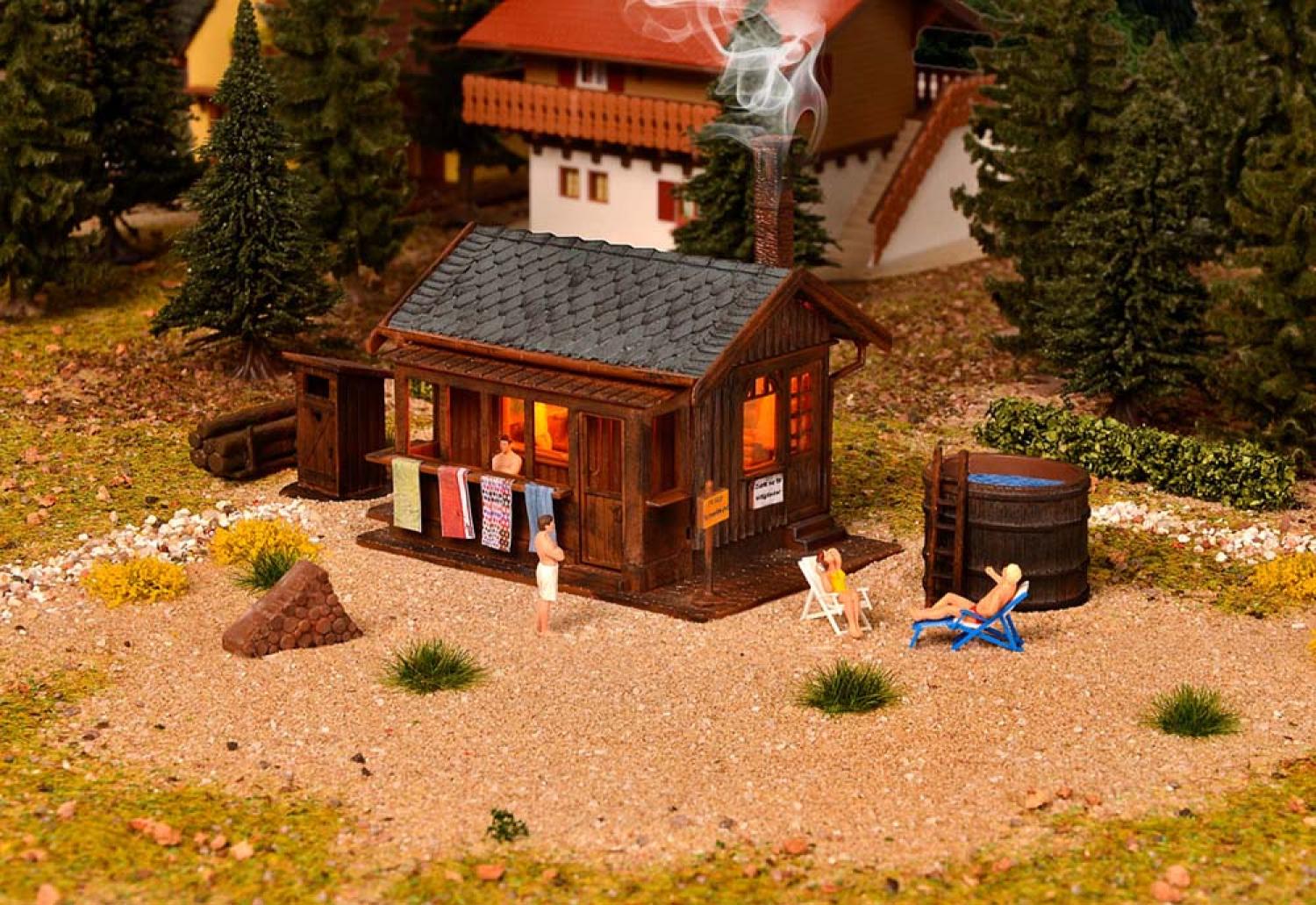 Vollmer 45146 H0 Sauna mit Zubehör (LED)