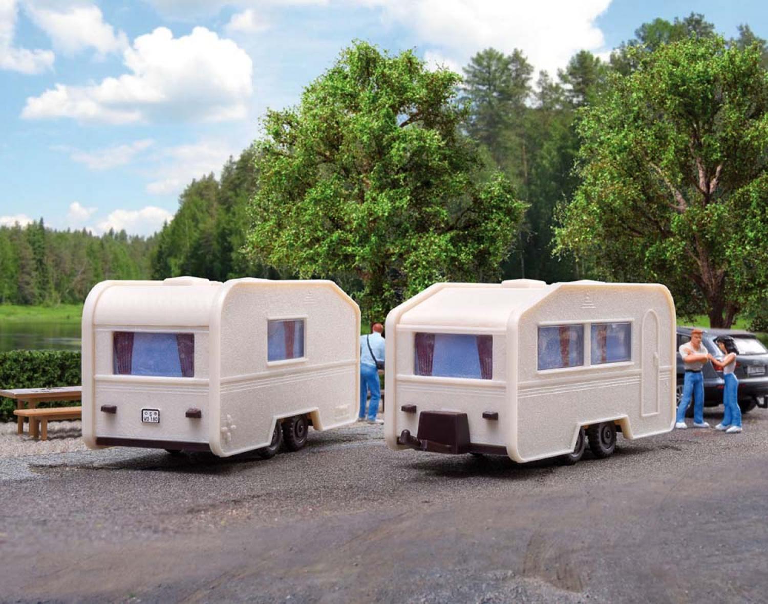 Vollmer 45147 H0 Wohnwagen, 2x