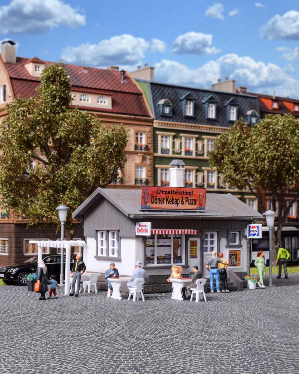 Vollmer 45151 H0 Imbiss-Stand Döner/Pizza