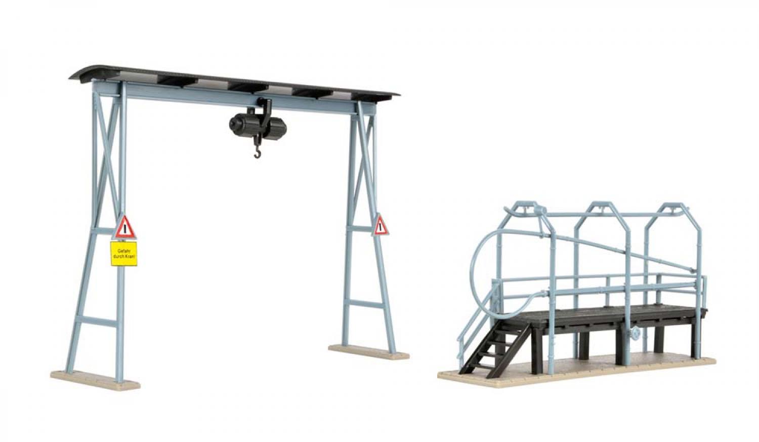Vollmer 45747 H0 Rohrblasgerüst+Bockkran