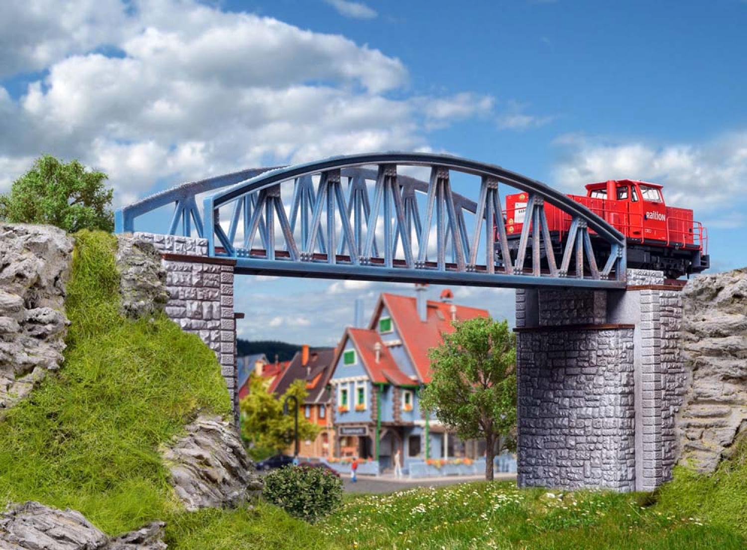 Vollmer 47302 N Stahlbogenbrücke, gerade