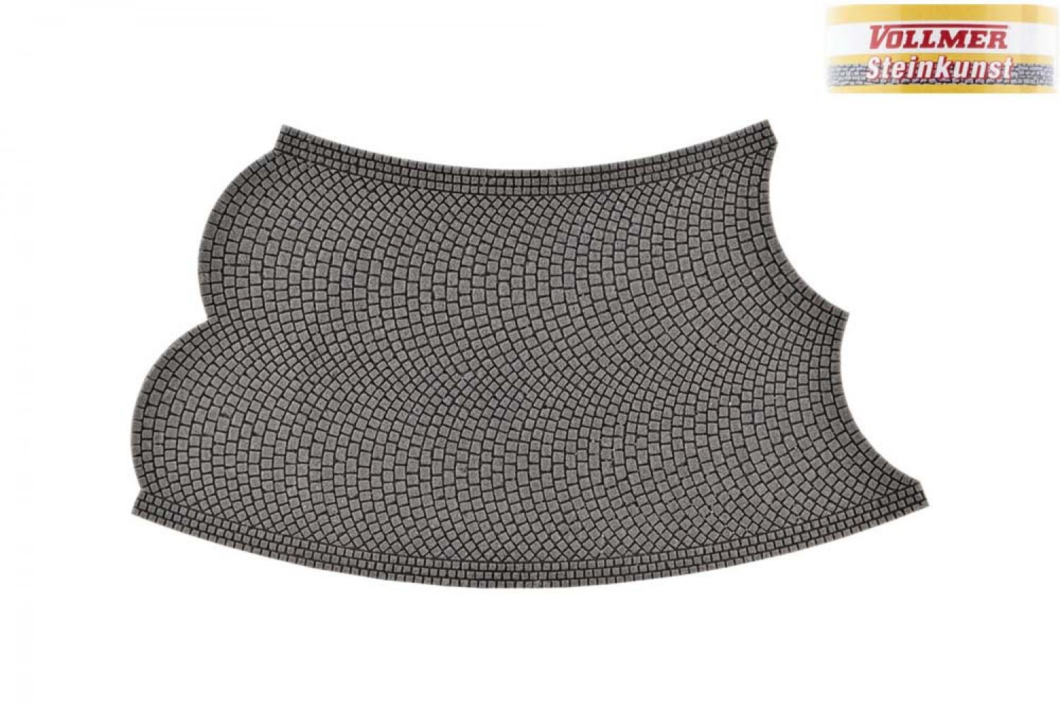 Vollmer 48245 H0 Kopfsteinpflaster,45°-Kurve, R 12cm