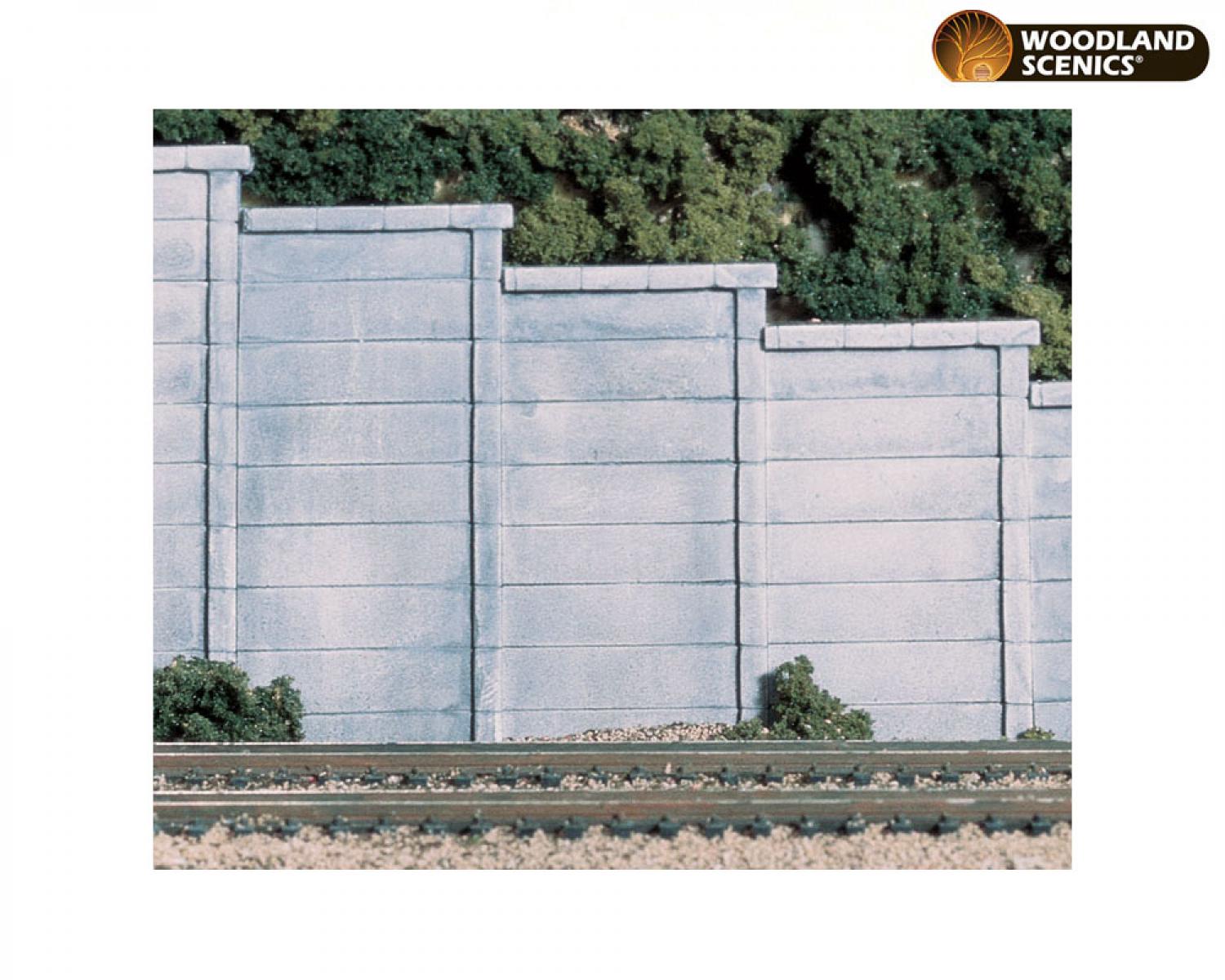 Woodland WC1258 H0 Stützmauer Beton