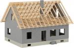 FALLER 130658 H0 Haus im Bau mit Kran