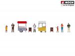 Noch 16229 H0 Figuren-Themenwelt „Eis+ Hot Dog-Wagen"
