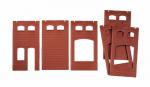 Auhagen 80519 Wand 2410E, Wände 2410F und Wände 2410H rot