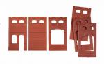 Auhagen 80520 Wand 2410A, Wände 2410B und Wände 2410D rot