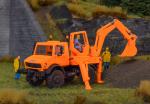 Kibri 18480 H0 UNIMOG mit Aufbaubagger