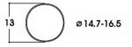Roco 40071 Haftrings.10Stk. 14,7 bis 16,5