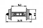 Roco 40187 Radsatz 9mm f. Besetztmeldung (2 St.)